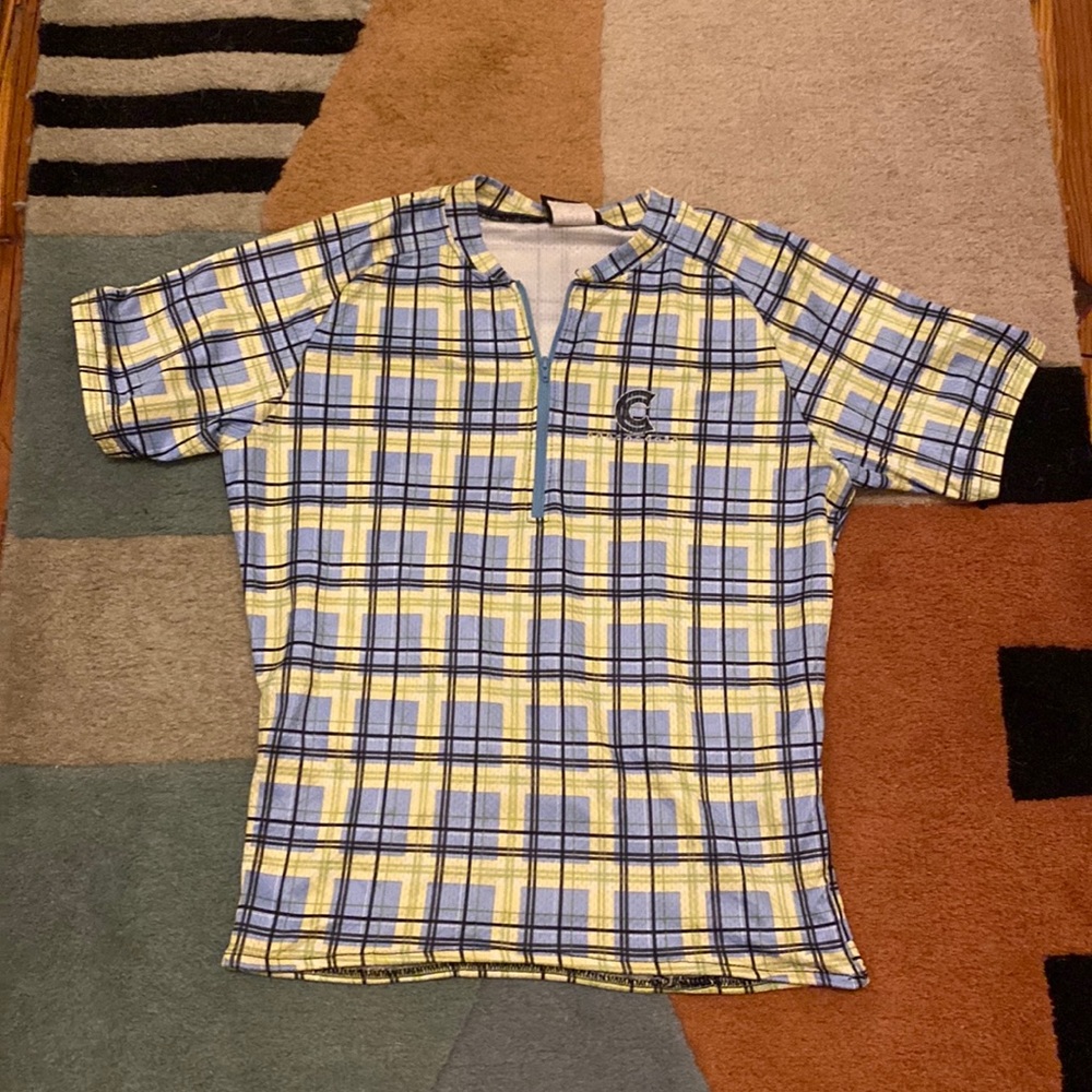 Vintage Women’s Large Cannondale Plaid cycling jersey